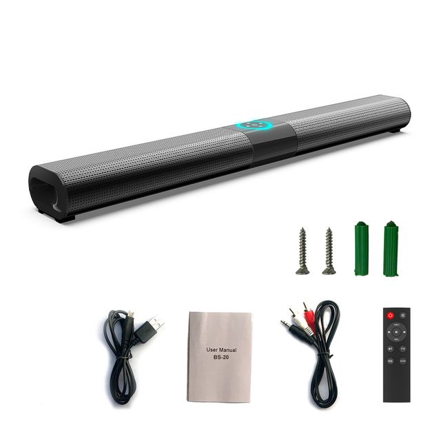 Home Theater TV Speaker Wireless Bluetooth Speakers for Computer Soundbar Music Center Column Subwoofer 20W Sound Bar with Radio_voghion.com