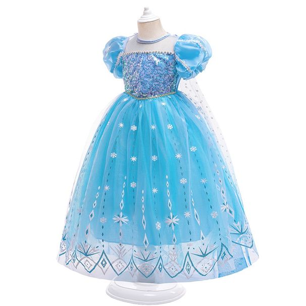 Kids' Clothing Frozen New Cos Costume Girls Princess Dress Long Performance Costume Summer Dress_voghion.com