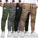 Neue Cargohose Für Herren, Lockere, Gerade Sportbekleidung, Einfarbige Jogginghose, Große Jogger, Gewebte Hose, Lässige Herrenhose_voghion.com