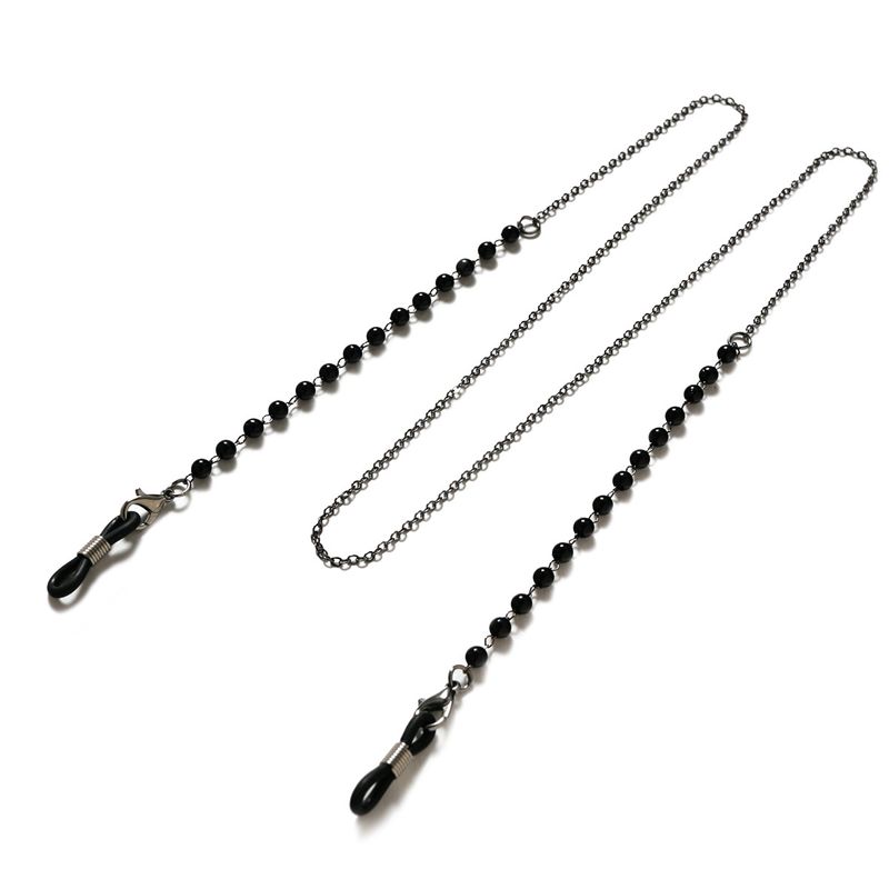 Neue handgefertigte Perlen-Accessoires Anti-Tropfen-Brillen-Maskenkette (0-förmig + 4 Perlen)_voghion.com