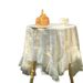 Tischdecke aus reiner weißer Spitze, rund, für Esstisch/Couchtisch_voghion.com