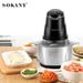 2.0L Electric Blender & Grinder, 400W With 4 Sharp Blades For Smoothies Chopping Mincing, EU Plug Glass Jar_voghion.com