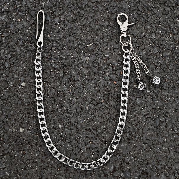 Pants Chain Jeans With Single Layer Thick Chain Disco Cool Punk Ring Decorative Waist Chain_voghion.com
