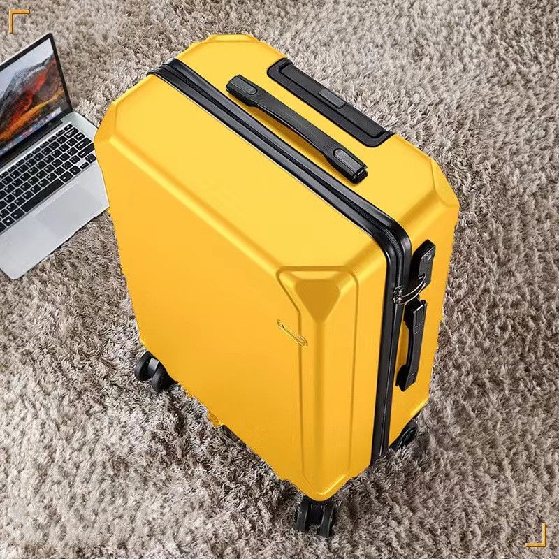 Valises de voyage, valise à roulettes en aluminium pour étudiant, valise universelle à roulettes, pour hommes et femmes, avec fermeture éclair et mot de passe, étui en cuir solide_voghion.com