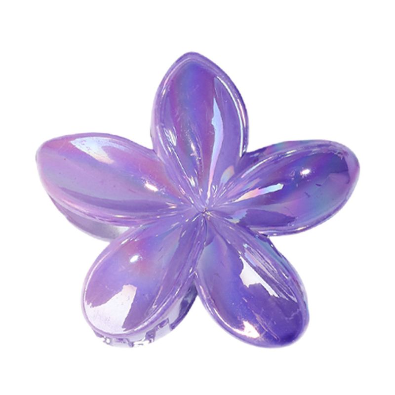 Pince à cheveux Fengpin dégradée, nouvelle poignée laser en forme de fleur, galvanoplastie, tempérament tendance, visage brillant, pince à cheveux requin_voghion.com