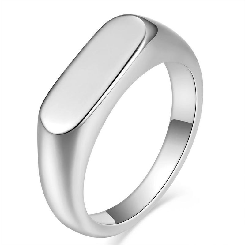 Anello da donna con anello K, in acciaio al titanio, stile ovale, creativo, semplice e alla moda_voghion.com