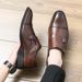 Cross-Border Business Double Buckle Monk Men's Large Size Pointed Formal European And American Office Brogue Leather_voghion.com