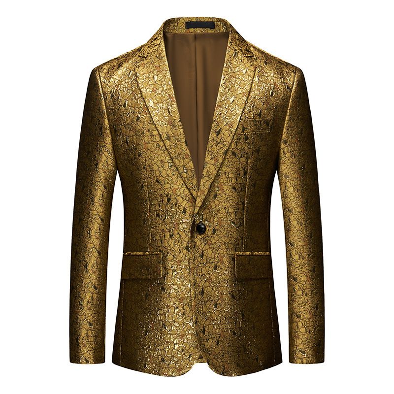 men's business casual one-button suit large size printed suit jacket top large goods_voghion.com