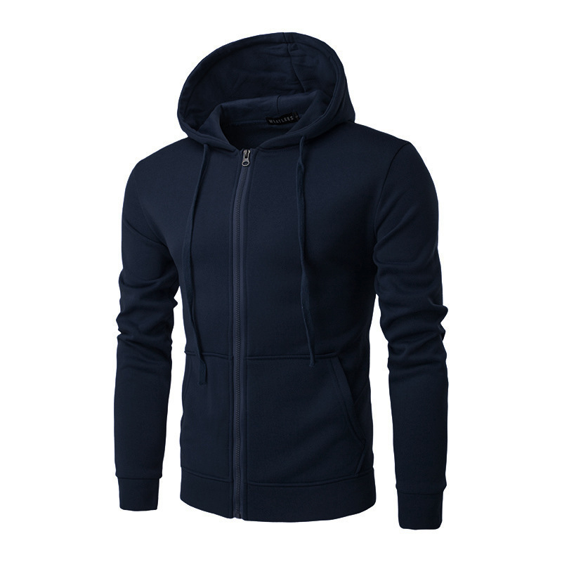 Herbst Männer Felpe Langarm Jacke Felpa con cappuccio Reiß Verschluss Jacke Männliche Felpe con cappuccio Felpa Slim Fit Männliche Kleidung_voghion.com