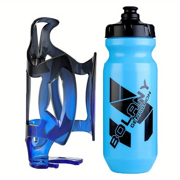 BicycleBottleSetWaterproofAntiSlipToughnessLightweigtBottleHolderBPAFree610mlSqueezeLeakproofWaterBottle_voghion.com