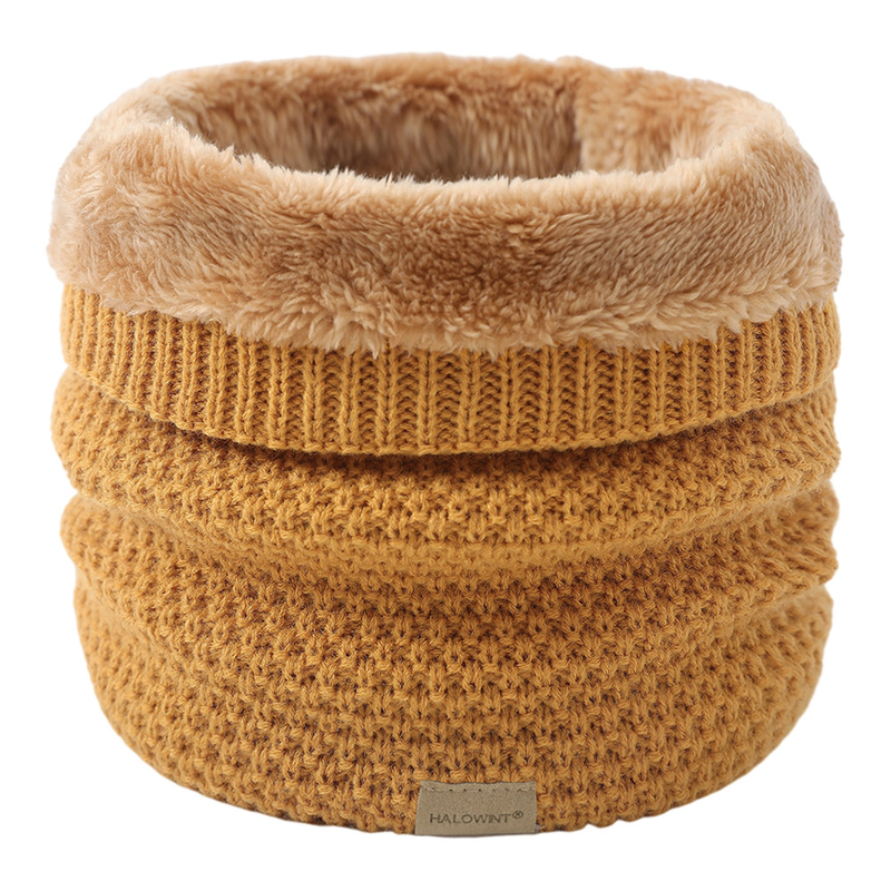 Winterschal aus Acryl für Herren und Damen mit plüschig warmer Hülle, kältebeständigem, starkem Stehkragen, einzelner Schlaufe aus dickem Garn_voghion.com