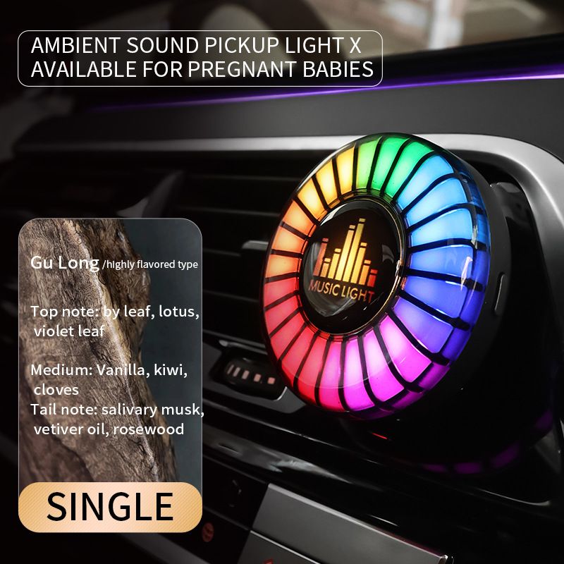 Luce decorativa per bocchette di aerazione per auto, atmosfera aromaterapica per auto, luce colorata con controllo vocale_voghion.com