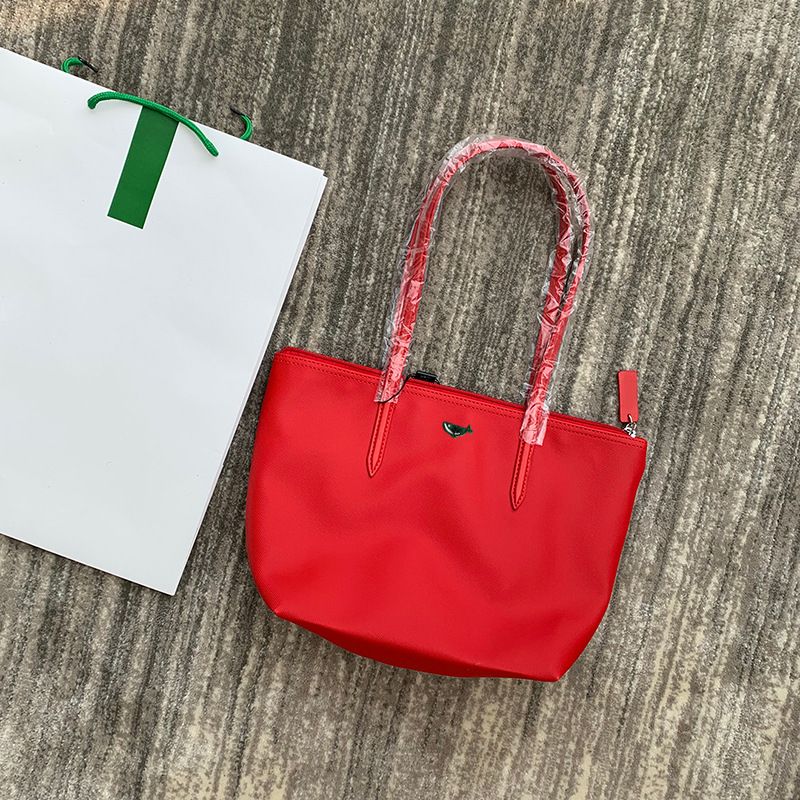 Piccola borsa da shopping orizzontale francese in PVC con tracolla singola, stile coccodrillo, impermeabile, con zaino._voghion.com