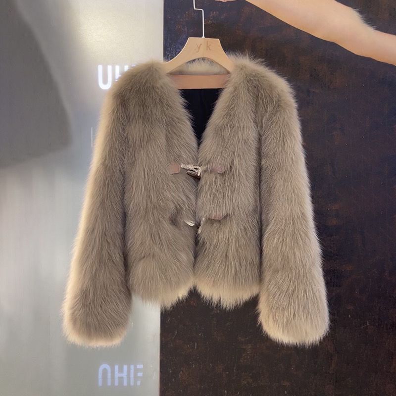 "Elegant Short Jacket For Women - Casual V-Neck Long Sleeve Coat With Tassel Detail, Comfortable Polyester Blend, Boho Chic Style (Available In Cocoa_voghion.com