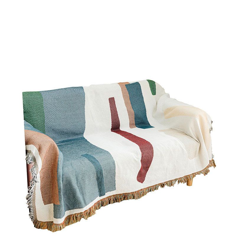 Abstract Geometric Sofa Cover Set - Modern Minimalist Design Multi-Purpose As Picnic Mat & Air-Con Blanket Water-Resistant Polyester_voghion.com