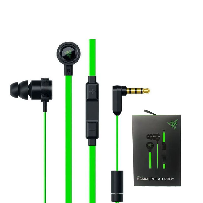 Razer HAMMERHEAD PRO V2 Cuffie auricolari portatili cablate con cancellazione attiva del rumore e microfono per musica da gioco_voghion.com
