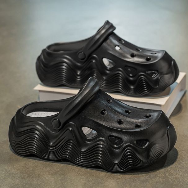 Herrenschuhe für den Sommer, neue, dicke Sohlen, atmungsaktiv, farblich passend, einfache, rutschfeste Hausschuhe mit geschlossener Spitze für den Strand_voghion.com