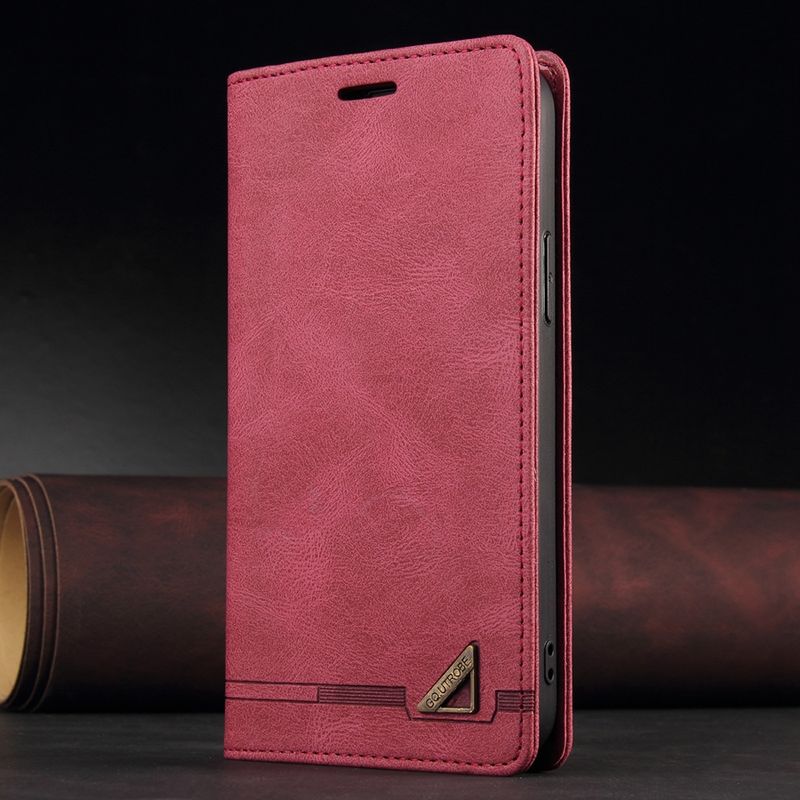 Wallet Anti-theft Brush Magnetic Flip Leather Case For iPhone 14 Pro Max 13 Mini 12 11 SE 2022 2020 X XR XS Max 8 7 6 6S Plus_voghion.com