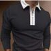 Neues Polohemd im neuen Stil 2025: Herren-Langarmshirt mit Umlegekragen, Reißverschluss, Farbblock-Digitaldruck_voghion.com