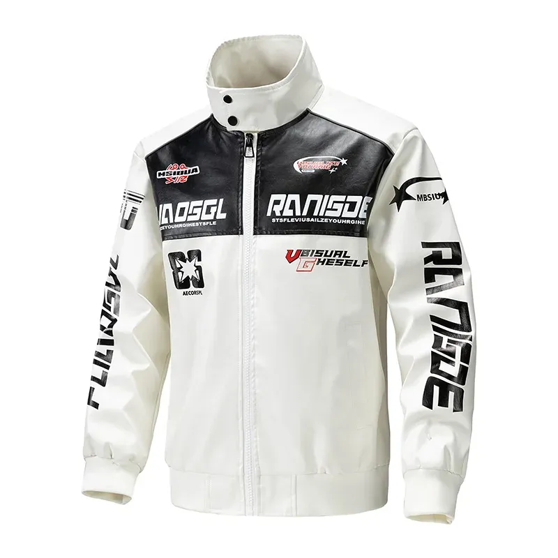 High Street Racing Motorcoss Jacket Men Motorbike Clothing Waterproof PU Leather Jacket 2024 Fashion Jackets Men Motorcycle Wear_voghion.com