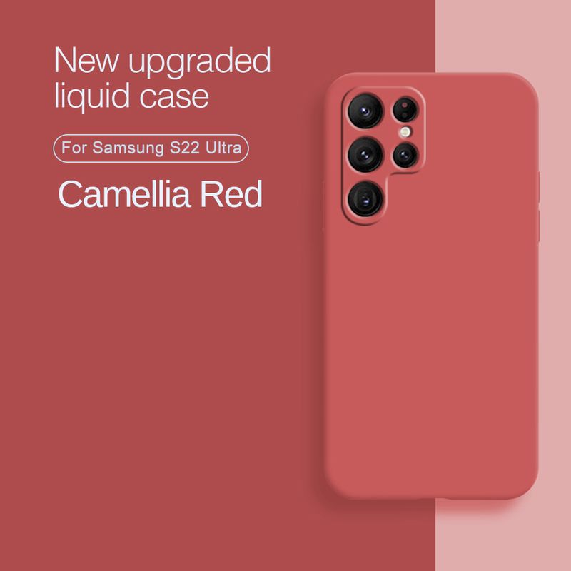 Neu Flüssigsilikon-Softcase für Samsung Galaxy S22 Ultra 5G 6,8 Zoll stoßfeste Schutzhülle_voghion.com