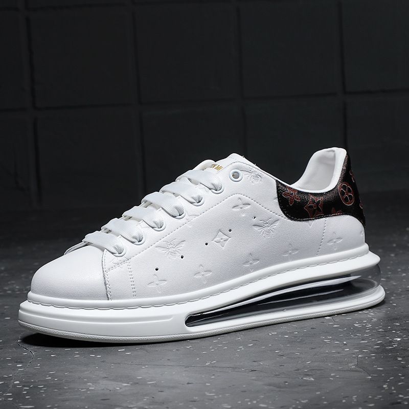 P Air Cushion Zapatos Blancos Pequeños Hombres S Nueva Versión Coreana Fondo Grueso Incrementado Casual D Bee Zapatillas_voghion.com