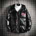 Men's Clothing Men's Clothing, Glossy Fabric, Down Filled Cotton Coat, Trendy Brand, Cropped Style, Heavy And Fluffy US Jacket_voghion.com