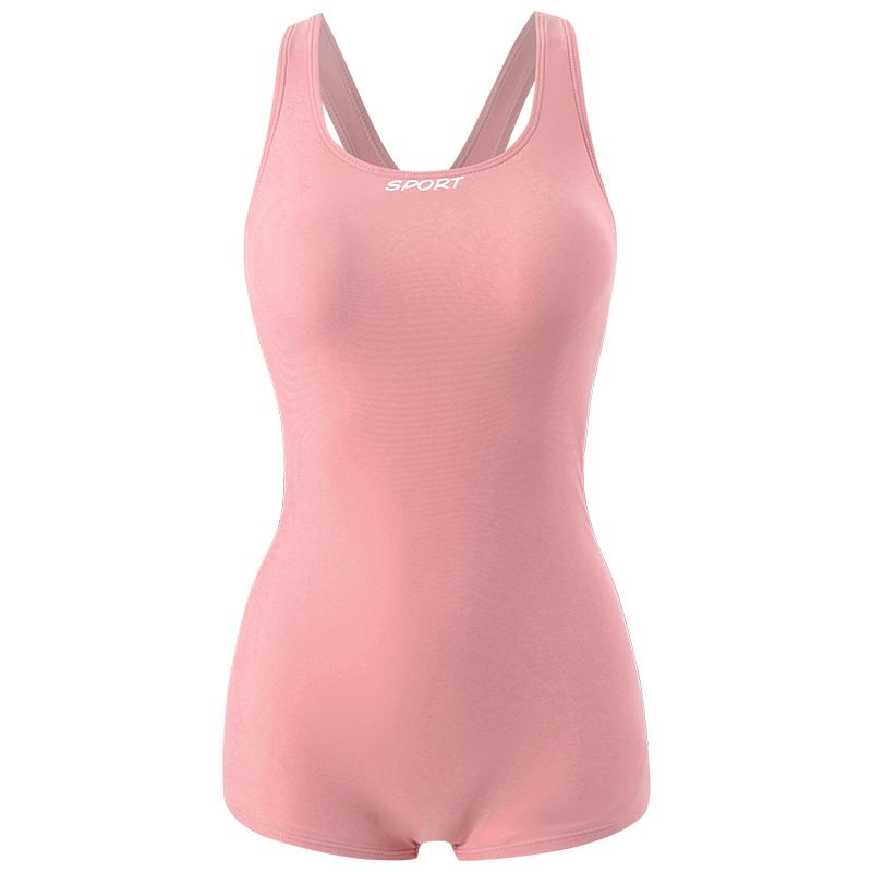 Women's Clothing Professional Swimming Pool Special Racing New Large Size Slightly Fat Girl One Piece Boxer Shorts Swimsuit_voghion.com