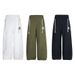 Herren Hip-Hop Loose Fit Freizeithose Gerade Bein Jogger mit Mehreren Taschen Bequemer Baumwollstrick Für Streetwear & Tanz _voghion.com