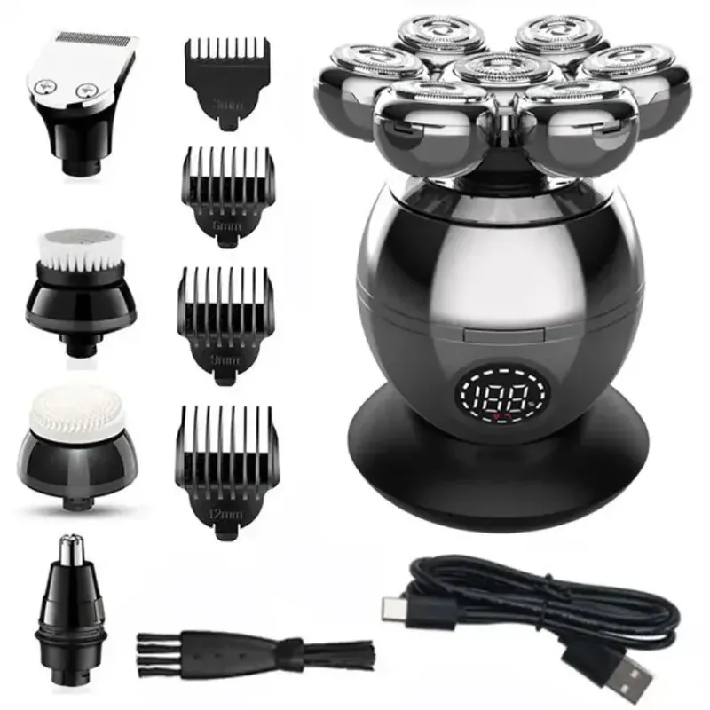 Shavers 7Blade Grooming Kit Brijač za muškarce Punjiva električna britva Tijelo Brada Trimer za dlake ćelavo brijanje hine_voghion.com
