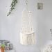Simple hand-woven cat bed hammock basket wall hanging household pet hanging basket dog cat hanging basket swing net bag_voghion.com
