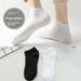 All cotton sweat breathable men's boat socks simple versatile short high elastic sports men's socks solid color low-top shallow mouth socks_voghion.com