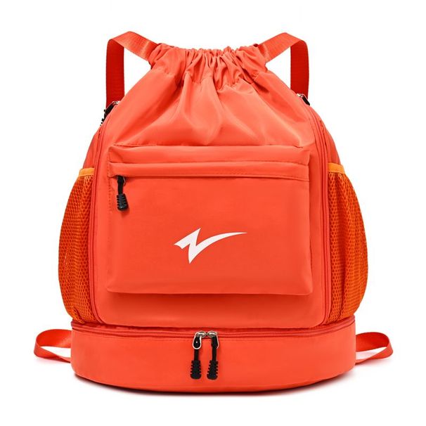 Drawstring Backpack, Large Capacity Fitness Drawstring, Basketball Pocket, Lightweight Travel, Swimming Storage Bag, Dry Wet Separation_voghion.com
