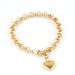 Pulsera de acero inoxidable con colgante de corazón de titanio para mujer._voghion.com