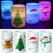 4 Piece Set Of Printed DIY Layout Candle Glow Theme Party Decoration LED Electronic Candle Light Festival Light Up_voghion.com