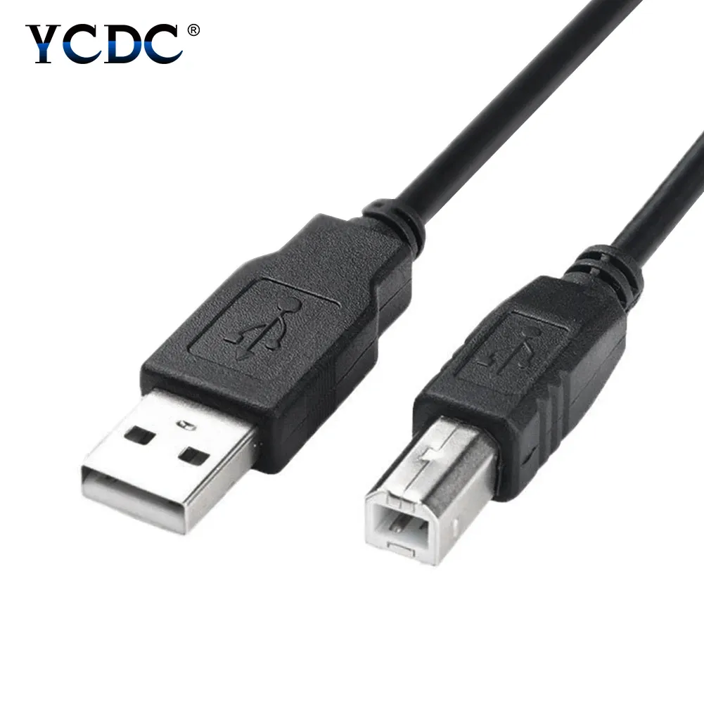 Câble haute vitesse AM vers BM pour imprimante d'étiquettes noires, DAC, USB, USB 2.0, cordon de 1 m/3,28 pi_voghion.com