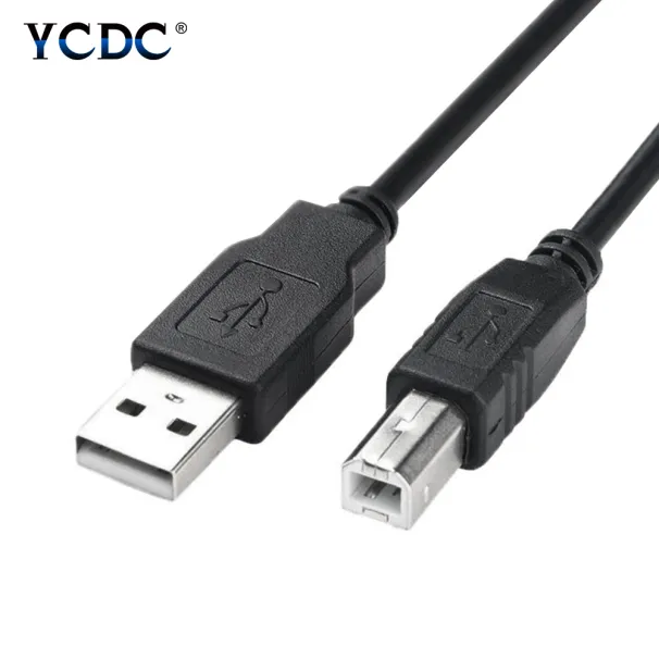 Câble haute vitesse AM vers BM pour imprimante d'étiquettes noires, DAC, USB, USB 2.0, cordon de 1 m/3,28 pi_voghion.com