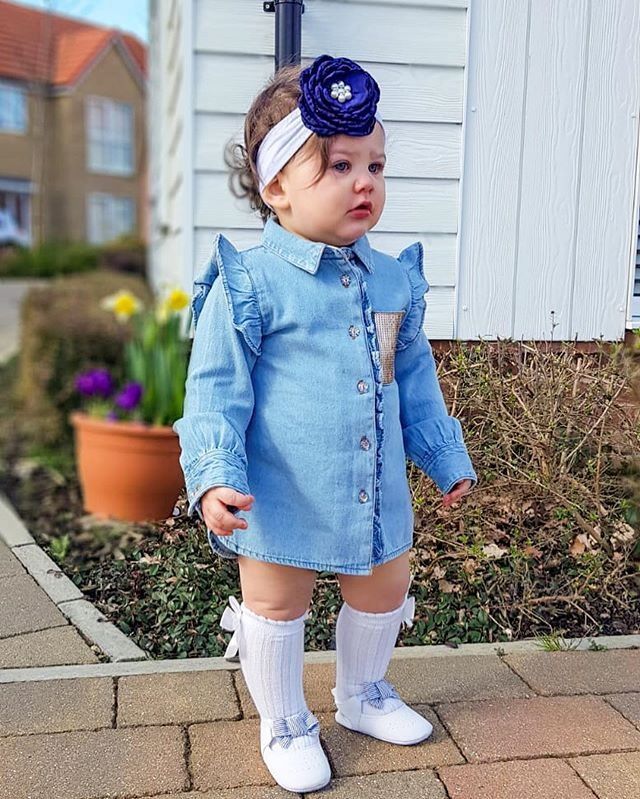 Abbigliamento per bambini Nuova giacca in denim con bottoni Camicia in denim a maniche lunghe_voghion.com