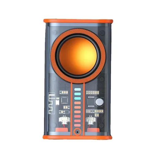 Internet-Berühmtheit TWS transparente Stahlkanone tragbarer bunter kleiner Subwoofer drahtloser Bluetooth-Lautsprecher für zu Hause_voghion.com