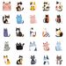 50pcs Cartoon Cat Waterproof Stickers For DIY Refrigerator Notebook Notebook Computer Water Cup Luggage Decoration_voghion.com