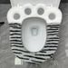 Cuscino per sedile WC universale a forma di zampa d'orso, con adesivo invernale, per quattro stagioni, addensato_voghion.com