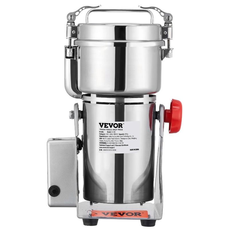 Electric Commercial Machine 700g Grinder Dry Mill Spice Pulverizer High Steel Speed Grinders For Grain Powder Stainless 2500W_voghion.com