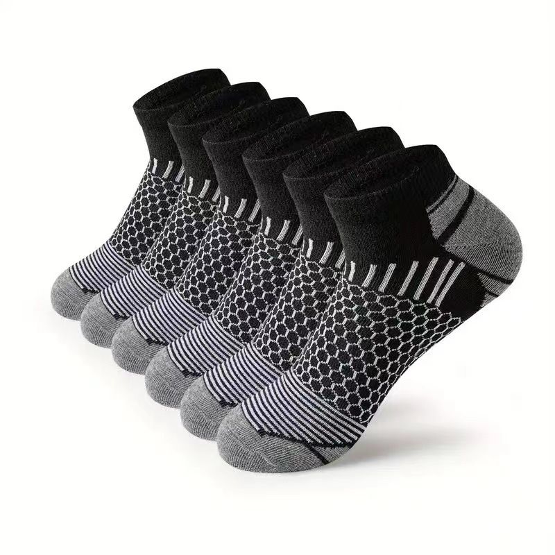Chaussettes de sport unisexes Chaussettes de course à pied, de basket-ball, d'extérieur, chaussettes respirantes pour hommes, chaussettes de bateau_voghion.com