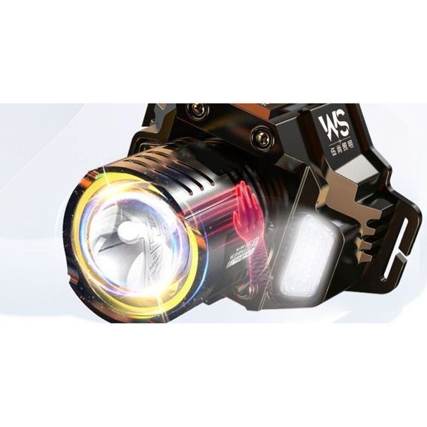 Lampada frontale in edizione limitata, luce potente, ricaricabile, ultra luminosa, da montare sulla testa, illuminazione per esterni, pesca notturna, batteria a lunga durata_voghion.com