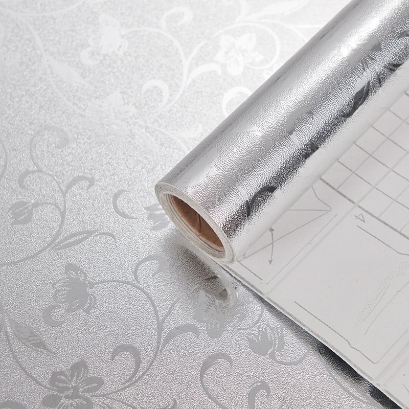 Aluminum foil wallpaper self-adhesive and moisture-proof kitchen oil fume proof stove waterproof, thickened wall_voghion.com