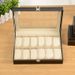 12-Slot Watch Box – Premium Leather Storage Case With Multi-Function Design For Watch Collection_voghion.com