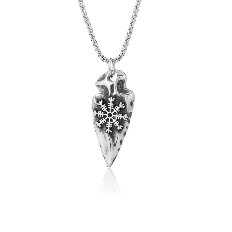 Halskette mit Wikinger-Kompass-Anhänger für Herren und Damen – nordisches Runen-Amulett aus Edelstahl mit geometrischem Design für Abenteuerliebhaber_voghion.com