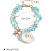 Bracciale con perline di conchiglie e perle con ciondolo a stella marina – Set di gioielli da spiaggia nautici | Conchiglie naturali, cristalli e perle di vetro, stile boho costiero_voghion.com