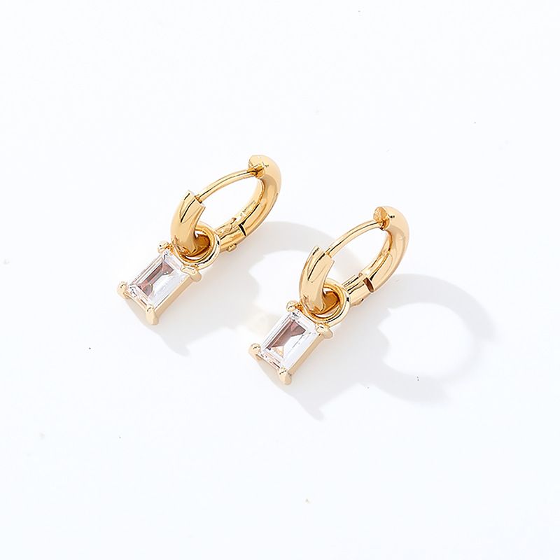 Joseph's Fashion Simple Trend Crystal Sugar Square Star Zircon Orecchini Design Avanzato Set Orecchini Zircone Trasparente_voghion.com