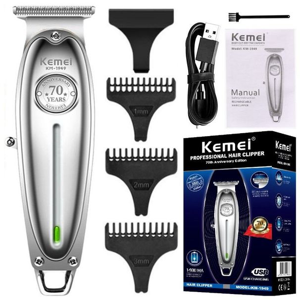 Kemei Electric Clipper For Men Professional Cordless Razor T-Blade Carving Bald Head Cutter KM-1949 Hair Trimmer_voghion.com